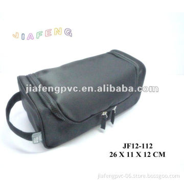 Black Polyester Travel Cosmetic Bag for Men